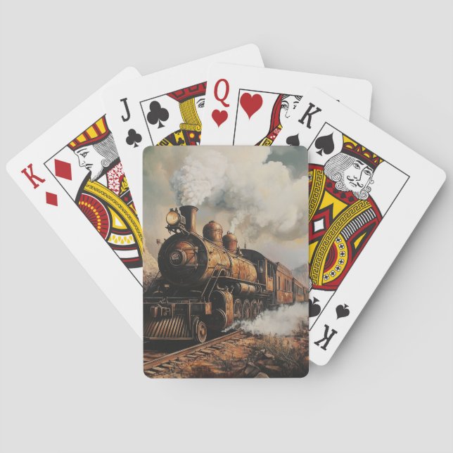 Cartas de Baralho de Velha Máquina a Vapor (Verso)