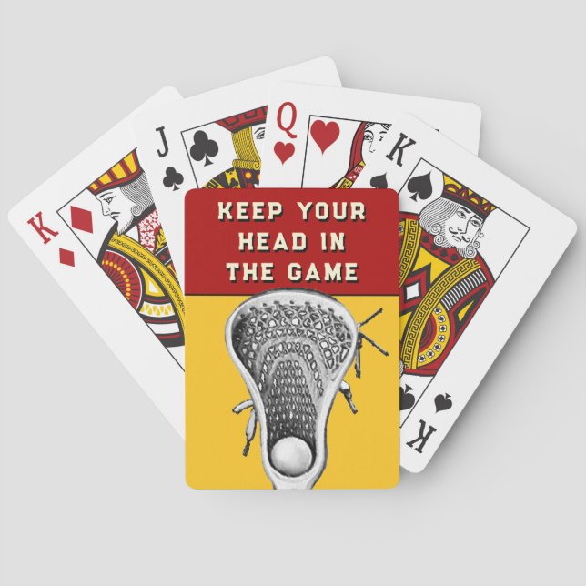 Cartas de Baralho Divertidas de Lacrosse (Verso)