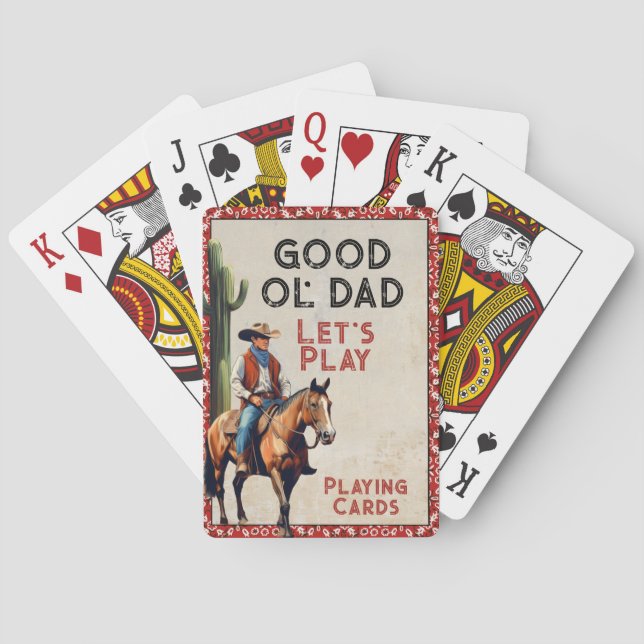 Cartas de Baralho do Bom e Velho Papai Western (Verso)