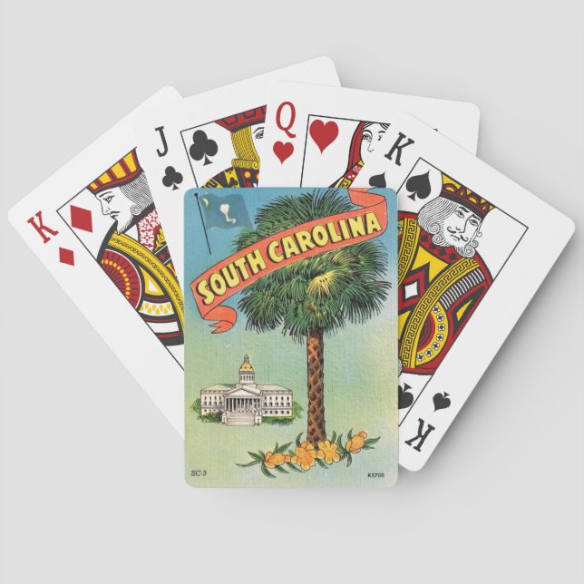 Cartas de Baralho do Cabbage Palm da Carolina do S (Verso)