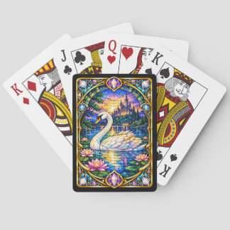 Cartas de Baralho do Cisne de Vidro Colorido
