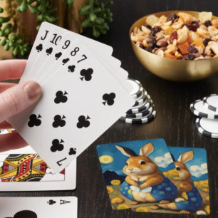 Cartas de Baralho do Coelho da Primavera Estrelada