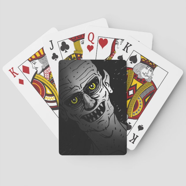Cartas de Baralho do Demônio Assustador (Verso)