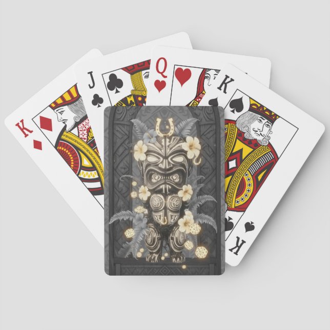 Cartas de Baralho do Deus Tiki Havaiano (Verso)
