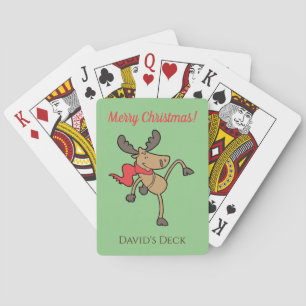 Cartas de Baralho do Natal do Alce Engraçado