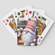 Cartas de Baralho do Papai Noel Gnomo