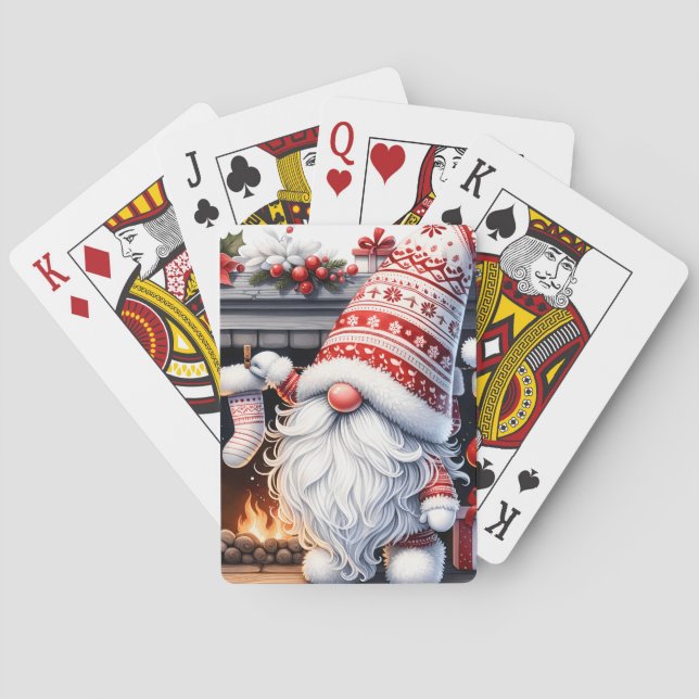 Cartas de Baralho do Papai Noel Gnomo (Verso)