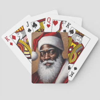 Cartas de Baralho do Papai Noel Preto | Cartas de