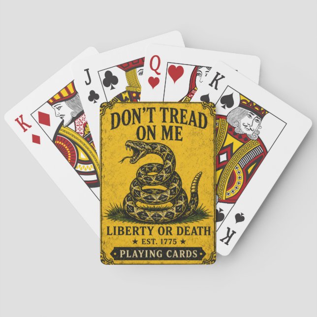 Cartas de Baralho Don't Tread On Me (Verso)