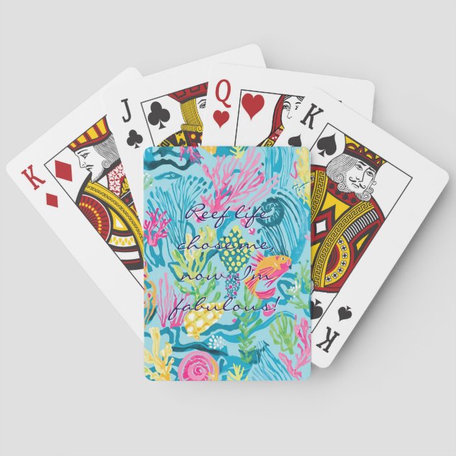 Cartas de baralho em gráfico elegante (Verso)