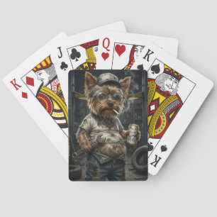Cartas de baralho engraçadas de mecânico Yorkshire