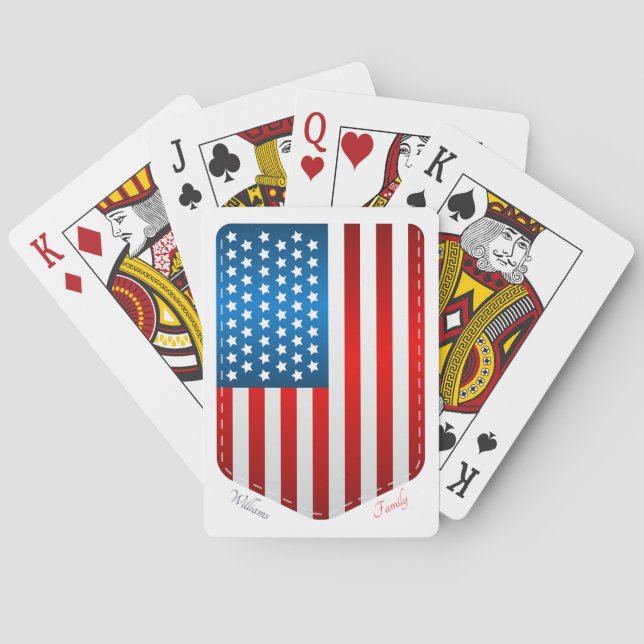Cartas de Baralho Escudo Estrelas e Listras (Verso)