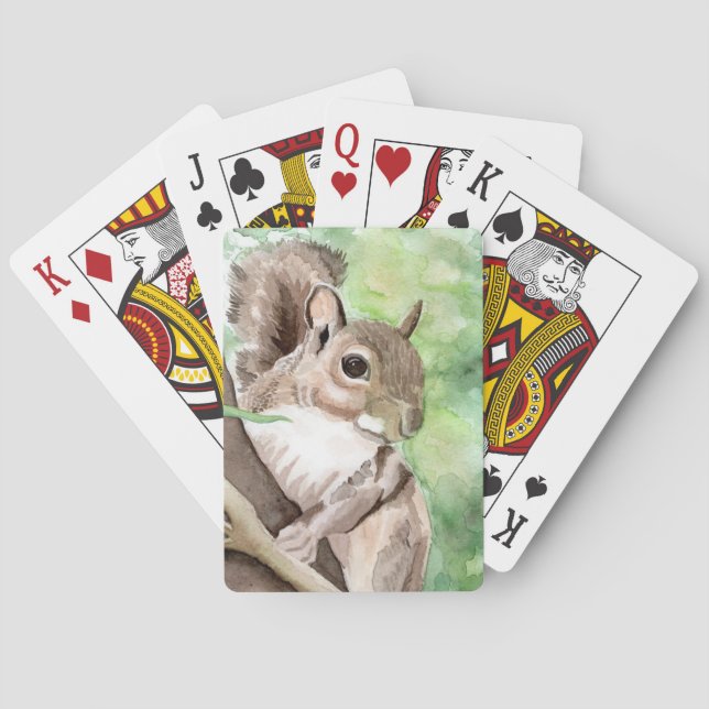 Cartas de Baralho Esquilo Rummy Poker (Verso)