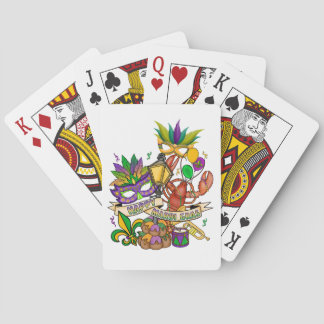 Cartas de Baralho Feliz Mardi Gras