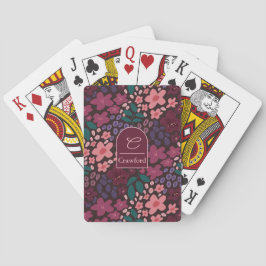 Cartas de Baralho Florais Mal-humoradas com Monogr