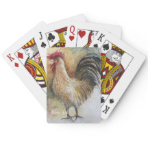 Cartas de Baralho Galo Artístico da Garota da Faze