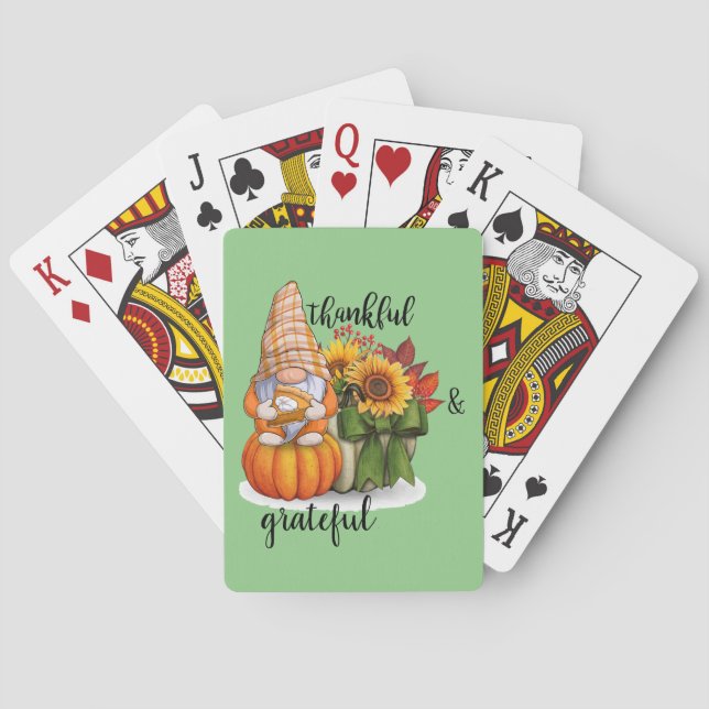 Cartas de baralho gratas e agradecidas (Verso)