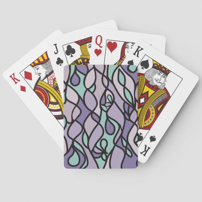 Cartas de Baralho Jetsons Retro Roxo e Verde Água (Verso)
