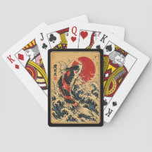 Cartas de Baralho Koi Japonesas com Tinta Limitada