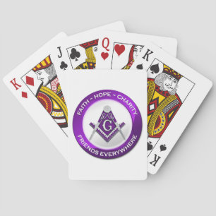 Cartas de Baralho Maçônicas Roxas