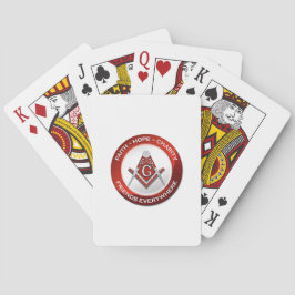Cartas de Baralho Maçônicas Vermelhas