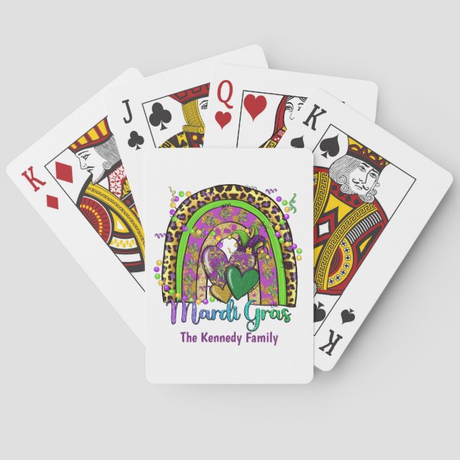 Cartas de Baralho Mardi Gras Arco-íris (Verso)