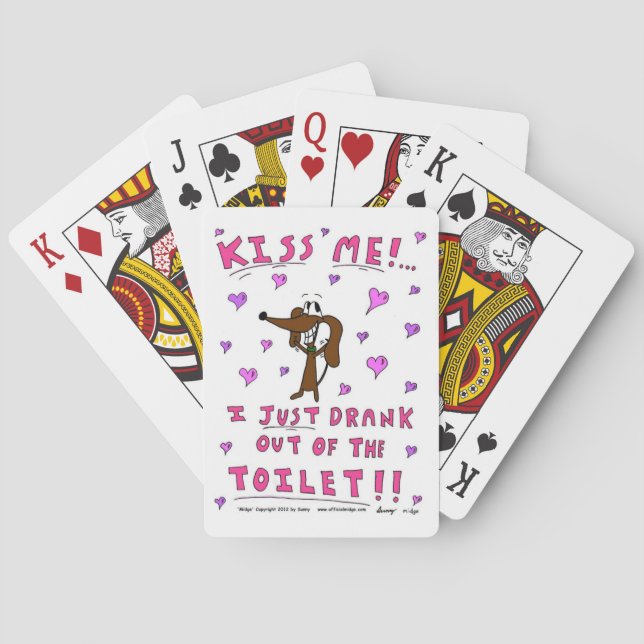 Cartas de baralho "MIDGE "KISS ME"" (Verso)