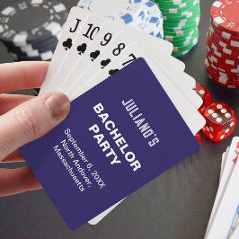 Cartas de Baralho Minimalistas Azul Escuro para De