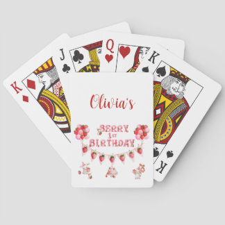 Cartas de Baralho para Primeiro Aniversário de Ber