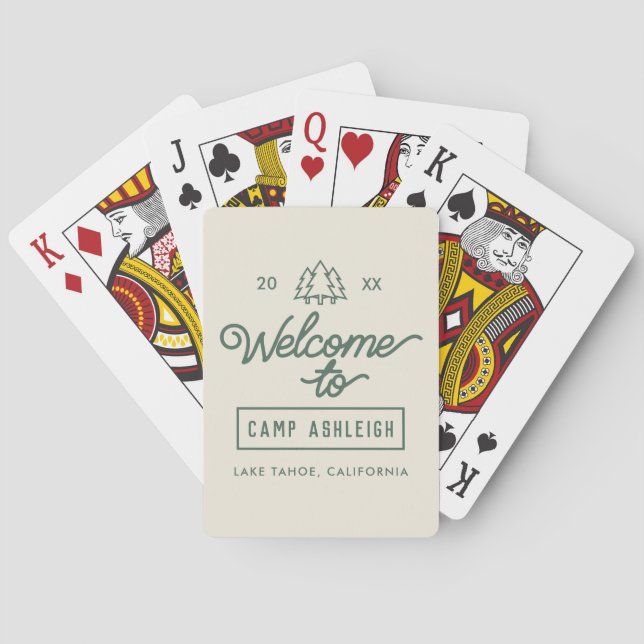 Cartas de Baralho Personalizadas Acampamento Festa (Verso)