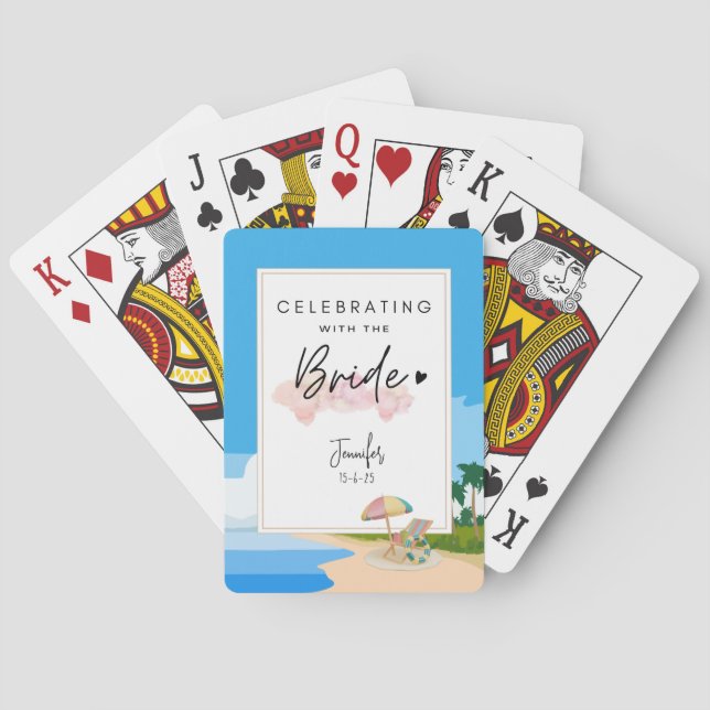 Cartas de Baralho Personalizadas Beach Bachelorett (Verso)
