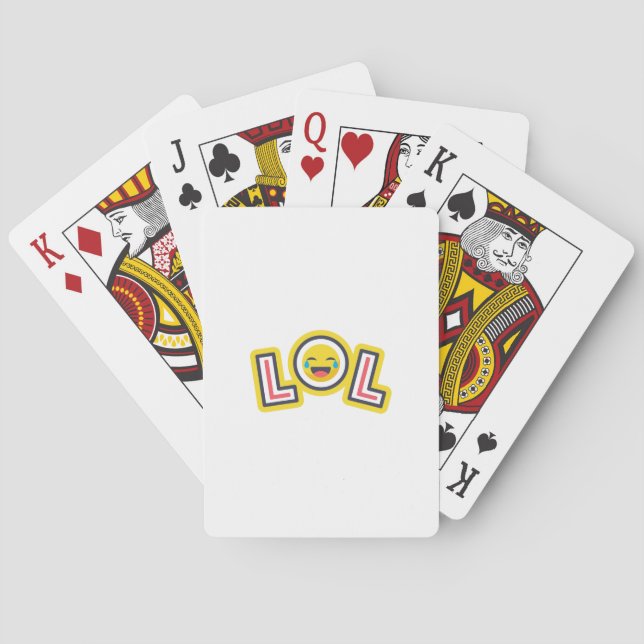 Cartas de Baralho Personalizadas com Emoji LOL - P (Verso)