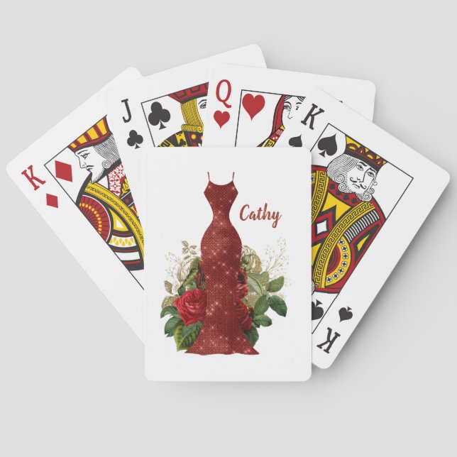 Cartas de Baralho Personalizadas das Damas de Honr (Verso)