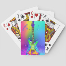 Cartas de Baralho Personalizadas de Neon para Aman