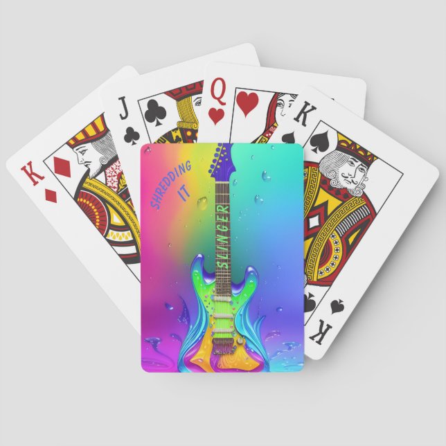Cartas de Baralho Personalizadas de Neon para Aman (Verso)