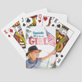 Cartas de Baralho Personalizadas Garota Americana