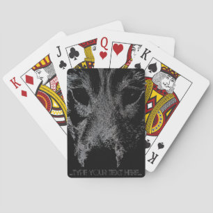 Cartas de Baralho Personalizadas Husky Lobo Cão
