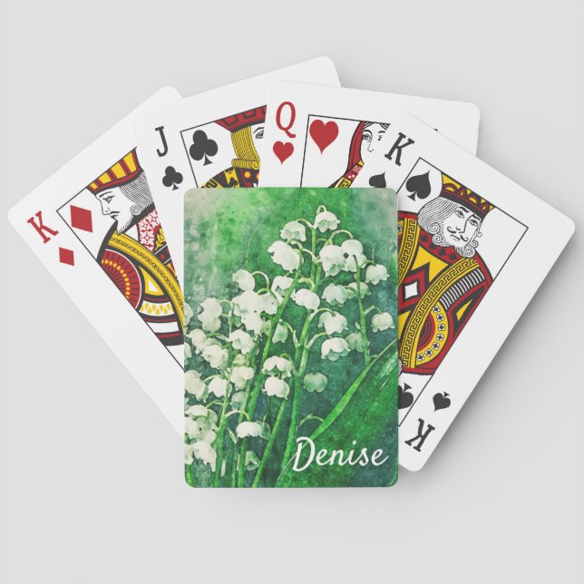 Cartas de Baralho Personalizadas Lírio-do-Vale (Verso)