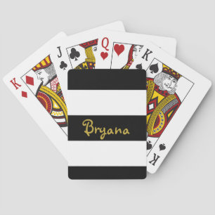 Cartas de Baralho Personalizadas Listras Pretas e