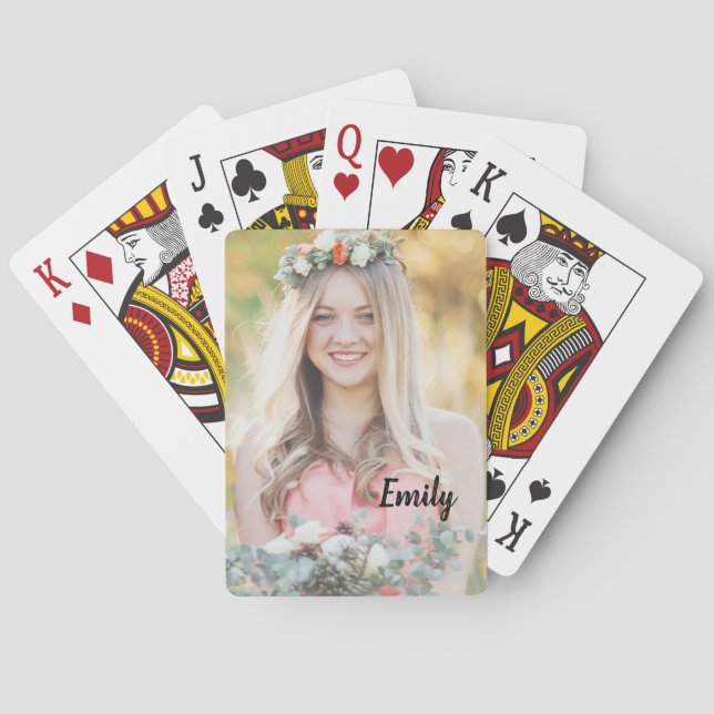 Cartas de Baralho Personalizadas para Damas de Hon (Verso)