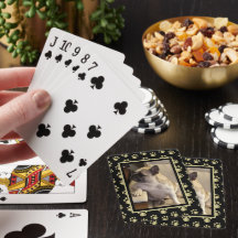 Cartas de Baralho Personalizadas Preto e Dourado p