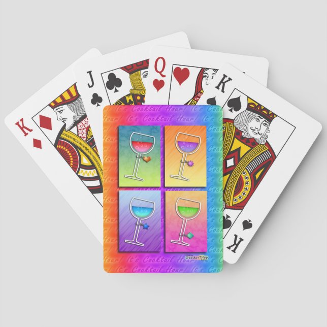 Cartas de Baralho Pop Art VINHO (Verso)