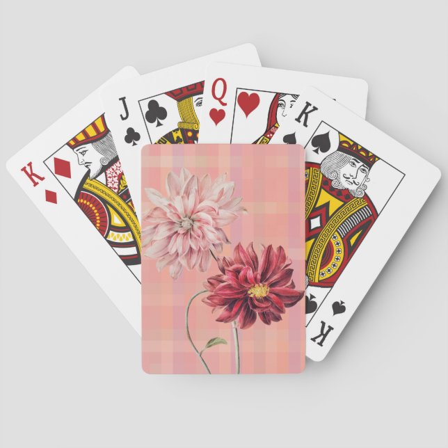 Cartas de Baralho Rosa Flores Vintage (Verso)