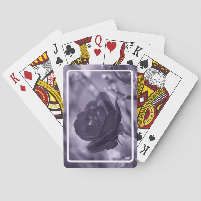 Cartas de Baralho Rosa Roxa (Verso)