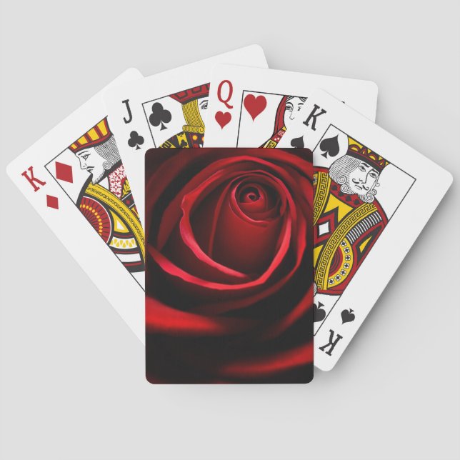 Cartas de Baralho Rosa Vermelha, faces de Índice P (Verso)