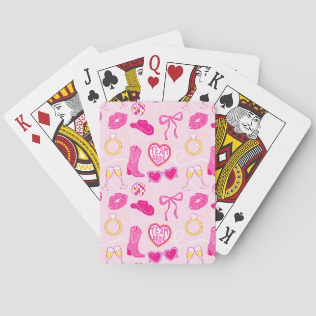 Cartas de Baralho Rosa Western Despedida de Soltei (Verso)
