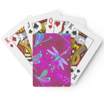 Cartas de Baralho Rosas de Libélulas