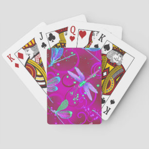 Cartas de Baralho Rosas de Libélulas