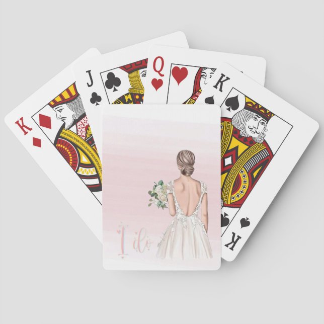 Cartas de Baralho Tema Despedida de Solteira Rosa  (Verso)