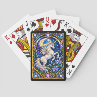 Cartas de Baralho Unicórnio de Vidro Colorido
